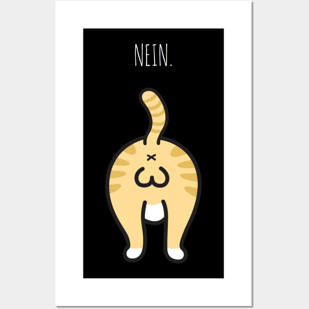 Nein - Katze Kater - Katzenbesitzer Lustiges Kätzchen Wall Art by 5StarDesigns